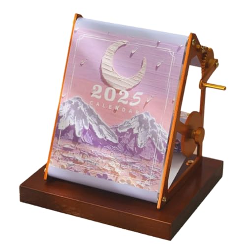 Breeshy Schreibtischkalender Metall-Handkurbelpresse Schreibtischkalender Schreibtischdekorationen Breeshy Schreibtischkalender Metall-Handkurbelpresse Schreibtischkalender Schreibtischdekorationen von Breeshy