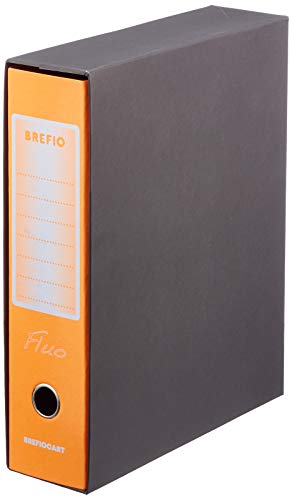 Brefio 0201190.AF Protokoll-Recorder, fluoreszierendes Orange, Rücken 8 cm von Brefio