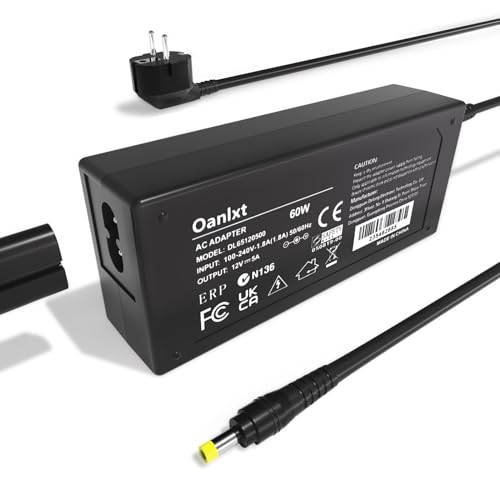 Brekiya 60W 12V 5A Netzteil Ladegerät für LCD TFT Bildschirm Monitor, LED Strips, TV Verstärker, Freebox V5, DVD, HD und V6, NAS, EXT, Festplatten und Mehr Brekiya 60W 12V 5A Netzteil Ladegerät für LCD TFT Bildschirm Monitor, LED Strips, TV Verstärker, Freebox V5, DVD, HD und V6, NAS, EXT, Festplatten und Mehr von Brekiya