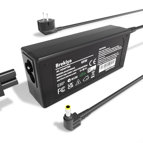 Brekiya 65W 19V 3.42A AC Adapter Ladegerät Ersatz für JBL Xtreme Xtreme 2 Xtreme Tragbar Extreme Extreme 2 JBL Boombox Tragbar Drahtloser Lautsprecher JBL Sprecher Netzkabel 8.8FT von Brekiya