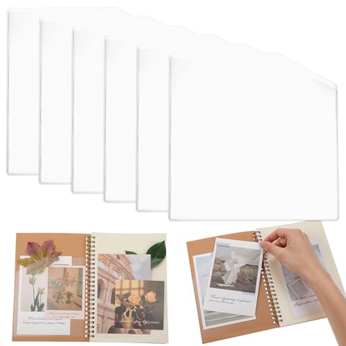 6 Stück Beschriftungsfenster Etikettenhalter Selbstklebend Visitenkartentaschen Aufkleber Selbstklebend, Wasserfest Planertaschen für Notizbücher Ordner Planerzubehör von Bremorou