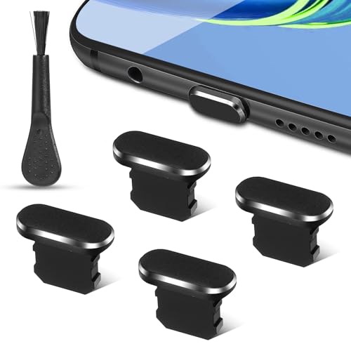 Bremorou 4 Stück Schutzkappe Ladebuchse Schutz Handy Ladebuchse Schutz Port Phone Staub Stecker Für Jeden Ladeanschluss mit Reinigungsbürste Bremorou 4 Stück Schutzkappe Ladebuchse Schutz Handy Ladebuchse Schutz Port Phone Staub Stecker Für Jeden Ladeanschluss mit Reinigungsbürste von Bremorou