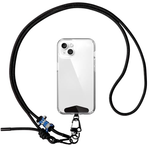 Brencco Handykette Universal zum Umhängen, Handykette aus Nylon mit Abstandshaltern aus Edelstahl Handy Kette Patch, Kompatibel mit allen Mobiltelefonmodellen Brencco Handykette Universal zum Umhängen, Handykette aus Nylon mit Abstandshaltern aus Edelstahl Handy Kette Patch, Kompatibel mit allen Mobiltelefonmodellen von Brencco