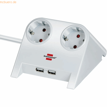 2 x Brennenstuhl Tischsteckdose Desktop-Power 2-fach weiß DE 2 x Brennenstuhl Tischsteckdose Desktop-Power 2-fach weiß DE von Brennenstuhl