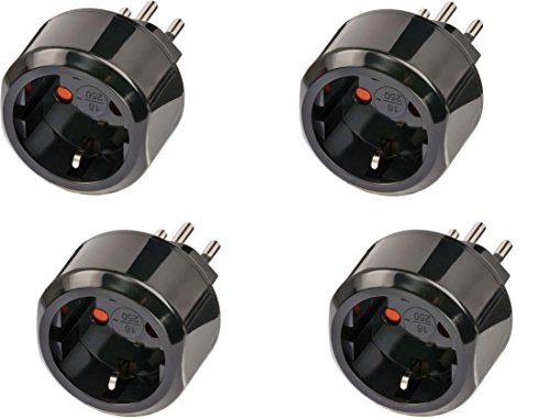 4er Set: Brennenstuhl Schutzkontakt Reiseadapter - CH (10A, 250V) von Brennenstuhl