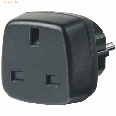 5 x Brennenstuhl Reisestecker-Adapter GB/Schutzkontakt schwarz von Brennenstuhl