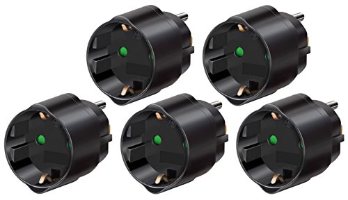 5er Sparpack Brennenstuhl Reisestecker/-Adapter Schutzkontakt für USA, Japan schwarz, 1508550 (5, Adapter Japan & USA) von Brennenstuhl