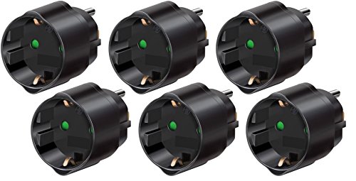 6er Sparpack Brennenstuhl Reisestecker/-adapter Schutzkontakt für USA, Japan schwarz, 1508550 (6, Adapter Japan & USA) von Brennenstuhl