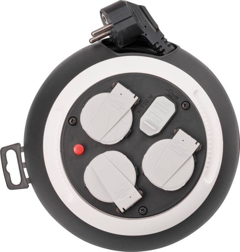 BRE 1109220600 - Comfort Line Kabelbox 3-fach mit USB , schwarz/weiß von Brennenstuhl