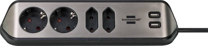 BRE 1153590410 - Eck-Steckdosenleiste, 4-fach, 2 m von Brennenstuhl