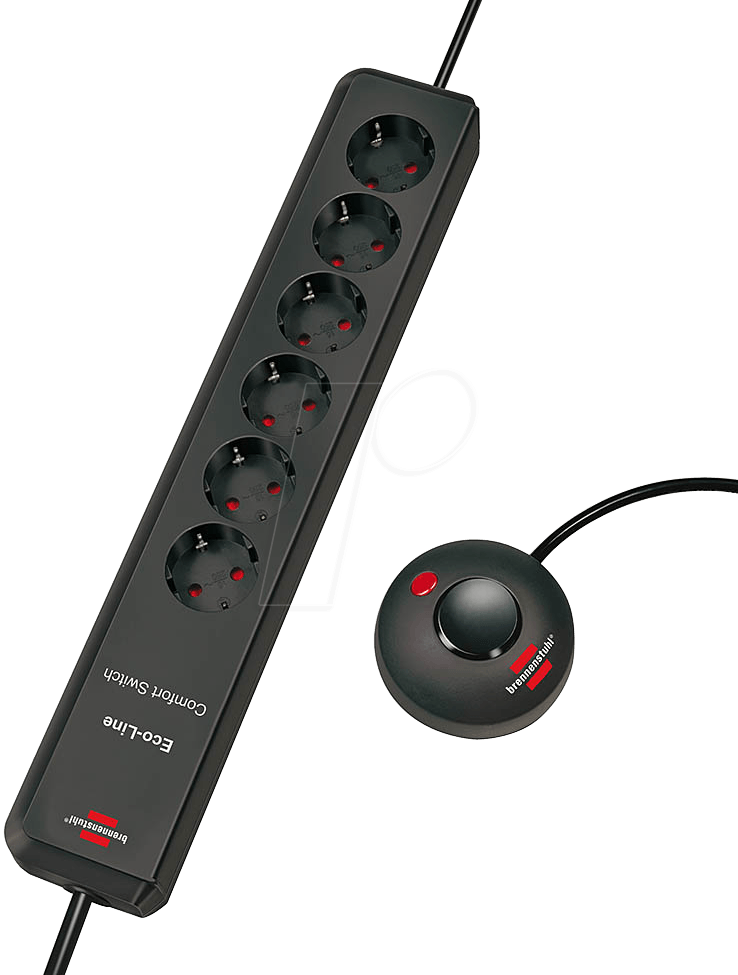 BRE 1159450616 - Eco-Line Comfort Switch, Steckdosenleiste 6-fach, anthrazit BRE 1159450616 - Eco-Line Comfort Switch, Steckdosenleiste 6-fach, anthrazit von Brennenstuhl