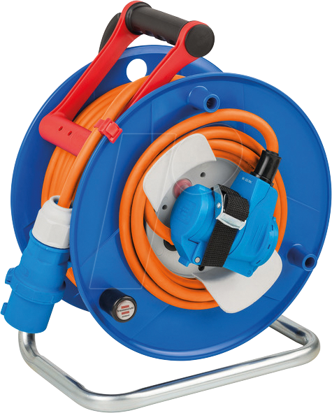 BRE 1182470100 - Camping-Kabeltrommel mit 23+2m RN-Kabel in orange von Brennenstuhl