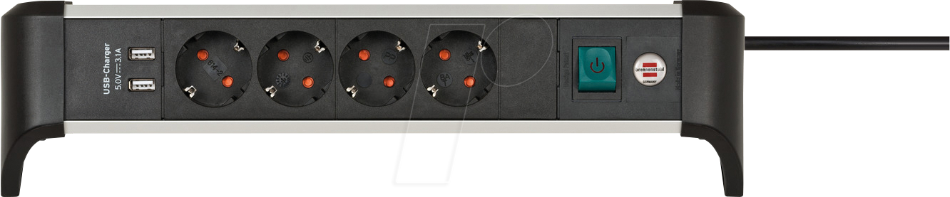 BRE 1391040410 - Steckdosenleiste, 4-fach, mit USB, mit 1,8m Kabel BRE 1391040410 - Steckdosenleiste, 4-fach, mit USB, mit 1,8m Kabel von Brennenstuhl