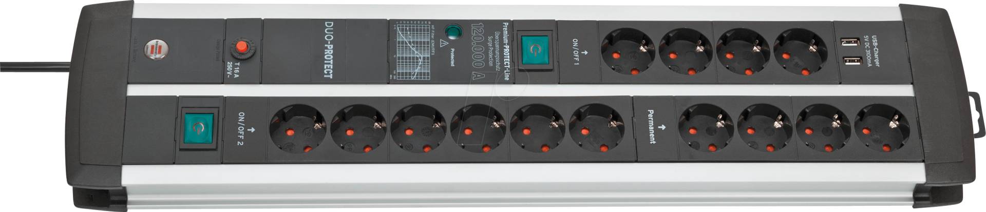 BRE 1392000232 - Premium-Protect-Line Gaming-Steckdosenleiste 14-fach BRE 1392000232 - Premium-Protect-Line Gaming-Steckdosenleiste 14-fach von Brennenstuhl