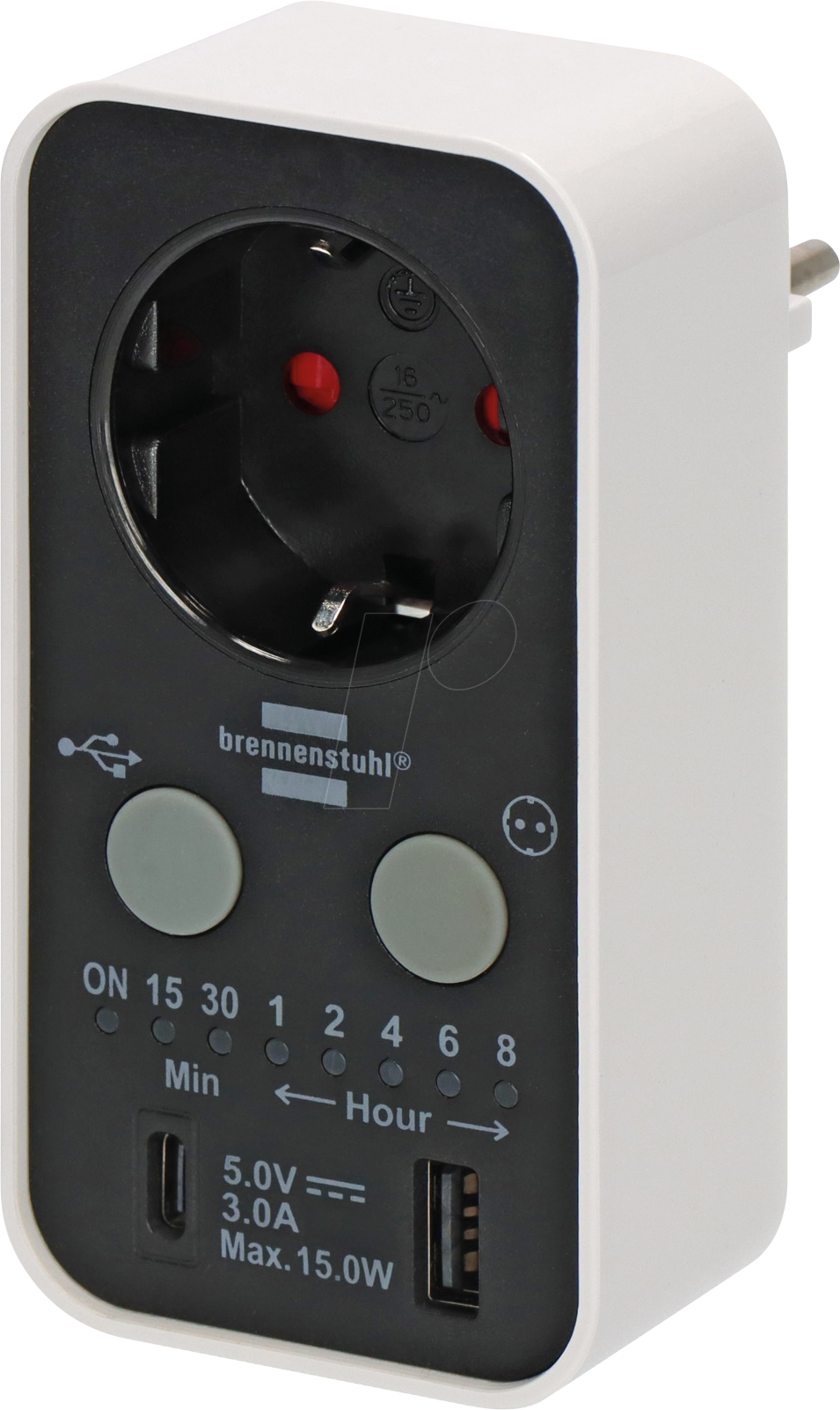 BRE 1506180 - Countdown Timer, Digital, USB A und USB C, Timer-Steckdose BRE 1506180 - Countdown Timer, Digital, USB A und USB C, Timer-Steckdose von Brennenstuhl