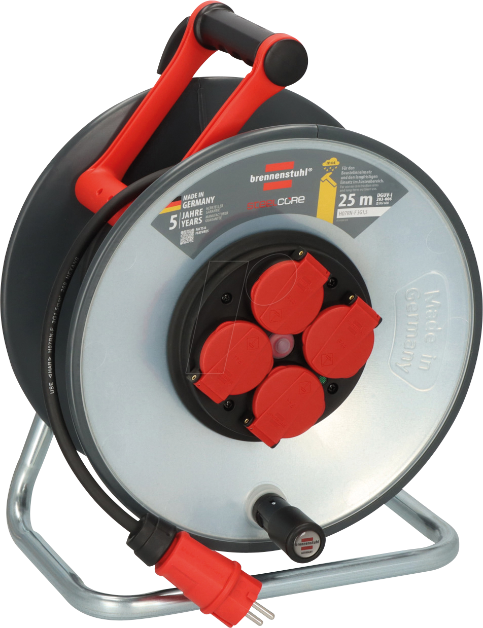 BRE 9191250110 - Kabeltrommel Professional, SteelCore, IP44, 25 m Kabel BRE 9191250110 - Kabeltrommel Professional, SteelCore, IP44, 25 m Kabel von Brennenstuhl