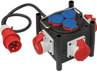 Brennenstuhl 1153680100 Verlängerungskabel 1 m 6 AC-Ausgänge Outdoor Schwarz - Blau - Rot - Weiß (1153680100) von Brennenstuhl