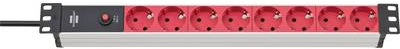 Brennenstuhl 1390007118 Verlängerungskabel 2 m 8 AC-Ausgänge Indoor Schwarz - Rot (1390007118) von Brennenstuhl