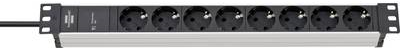 Brennenstuhl 1390007308 Verlängerungskabel 2 m 8 AC-Ausgänge Indoor Schwarz - Silber (1390007308) von Brennenstuhl