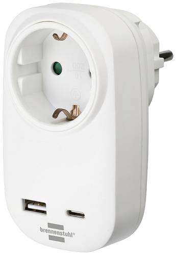 Brennenstuhl 1508210 Anschlussdose mit USB-Ladeausgang, erhöhter Berührungsschutz, Überspannungss von Brennenstuhl
