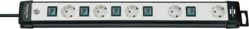 Brennenstuhl 1951550600 Steckdosenleiste mit Schalter 5fach Grau, Schwarz Schutzkontakt 1St. von Brennenstuhl
