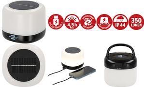Brennenstuhl Akku Solar LED Outdoor Leuchte GL 400 AS (Campinglampe mit 400lm, IP44, bis zu 4,5h Leuchtdauer, 3 Schaltstufen, Powerbank, austauschbarer Li-Ion Akku 18650, USB C Ladekabel) (1173740005) von Brennenstuhl