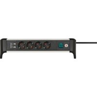 Brennenstuhl Alu-Office-Line Steckdosenleiste 4-fach 1,8m 2x USB silber/schwarz Brennenstuhl Alu-Office-Line Steckdosenleiste 4-fach 1,8m 2x USB silber/schwarz von Brennenstuhl