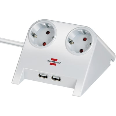 Brennenstuhl Desktop Power 2-fach + 2x USB 2.0 Charger 2100mA weiss Brennenstuhl Desktop Power 2-fach + 2x USB 2.0 Charger 2100mA weiss von Brennenstuhl