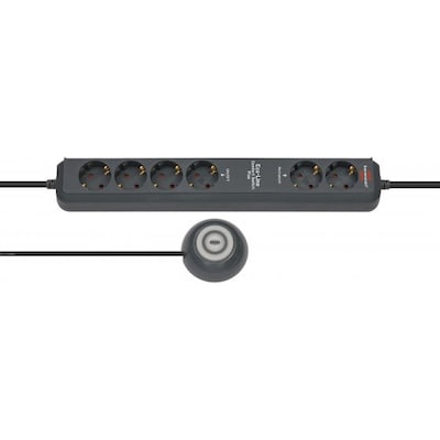 Brennenstuhl Eco Line Comfort Switch Plus Steckdosenleiste 6-fach 1,5m anthrazit von Brennenstuhl