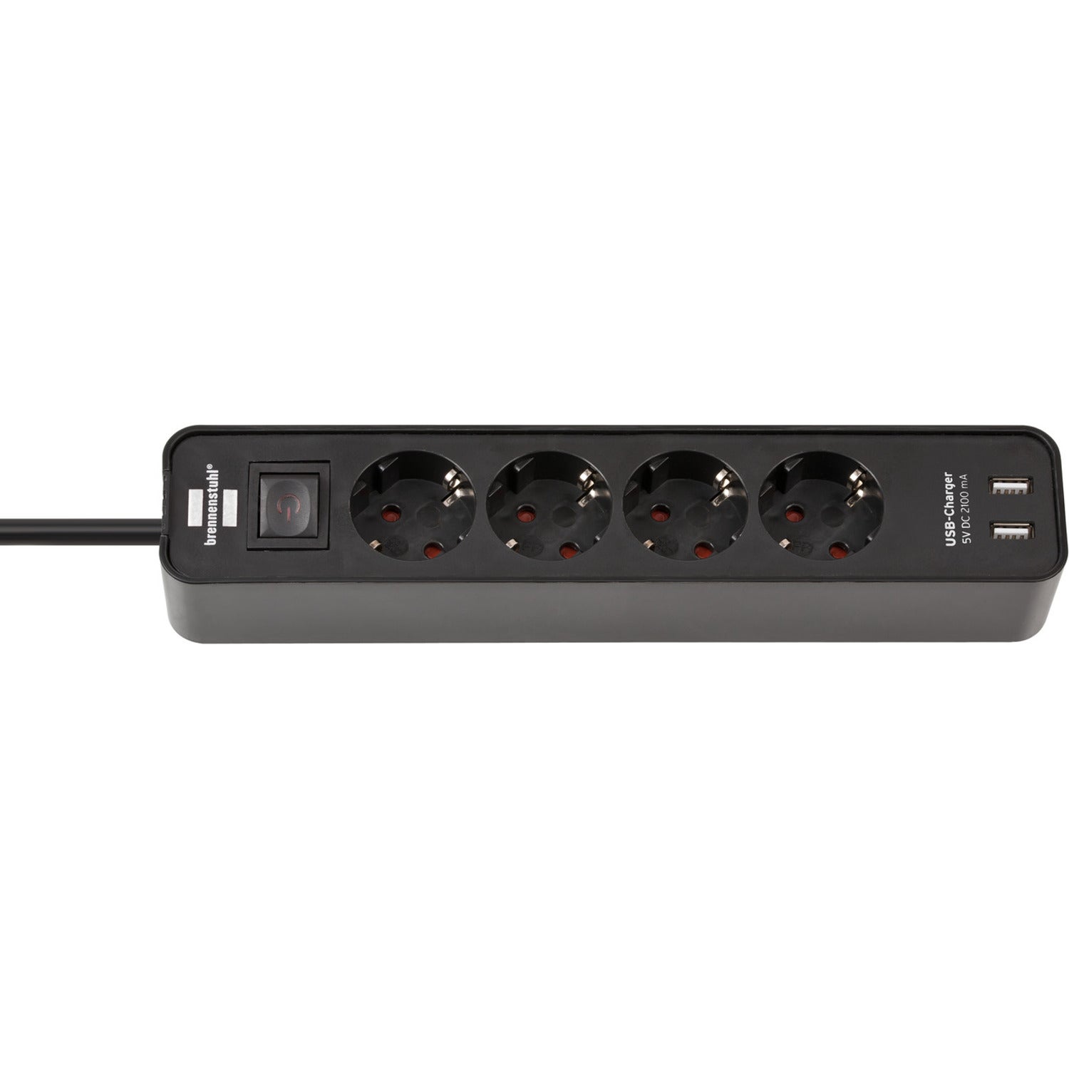 Brennenstuhl Ecolor 4-way USB, black Brennenstuhl Ecolor 4-way USB, black von Brennenstuhl