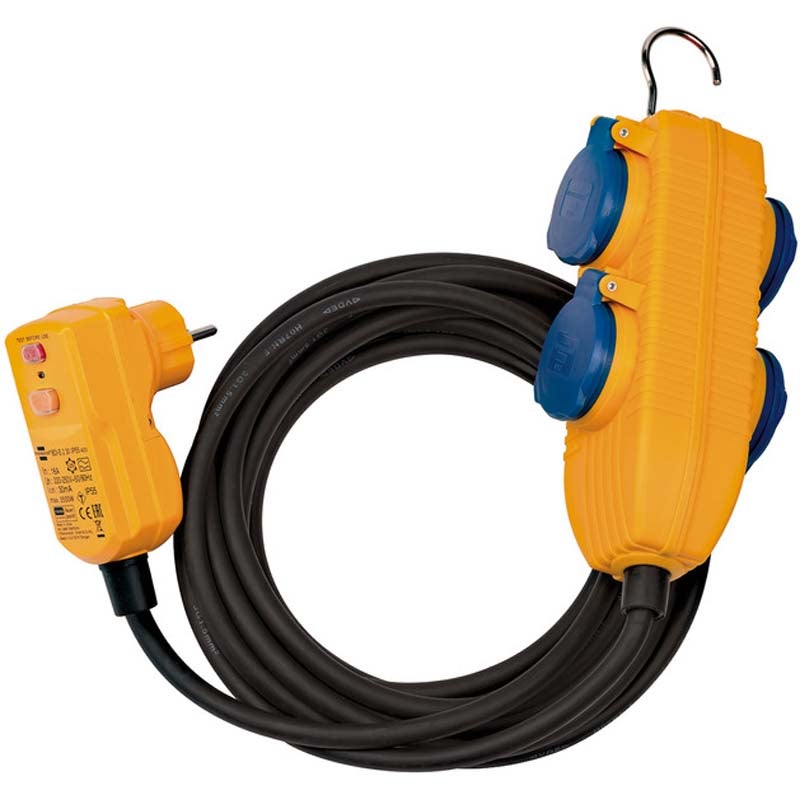 Brennenstuhl FI 1168720010 Schuko Power Block with 30mA Ground Switch, 5m Brennenstuhl FI 1168720010 Schuko Power Block with 30mA Ground Switch, 5m von Brennenstuhl