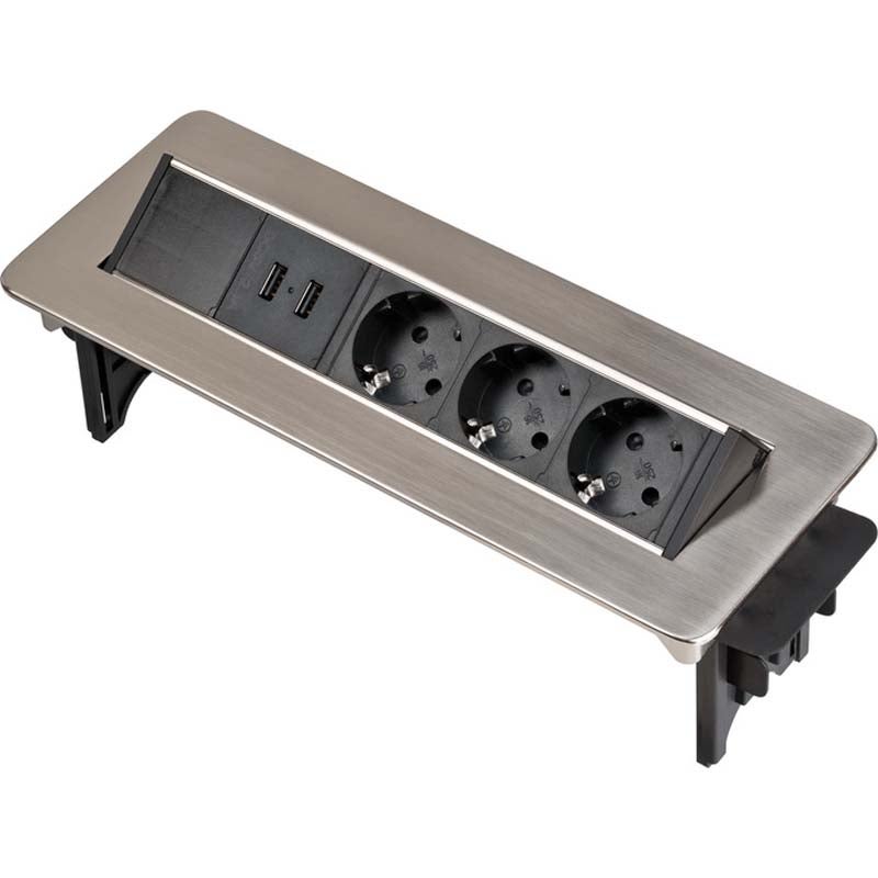 Brennenstuhl Indesk Power 1396200113 Sunken Power Strip, x3 Schuko, x3 USB Brennenstuhl Indesk Power 1396200113 Sunken Power Strip, x3 Schuko, x3 USB von Brennenstuhl