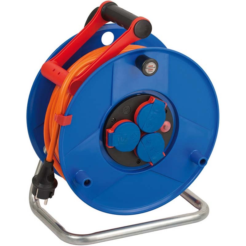 Brennenstuhl KTro. Garant 1208470 kabelhaspel 4-Metre Heavy-Duty Indoor Cable Reel (3x Schuko) von Brennenstuhl