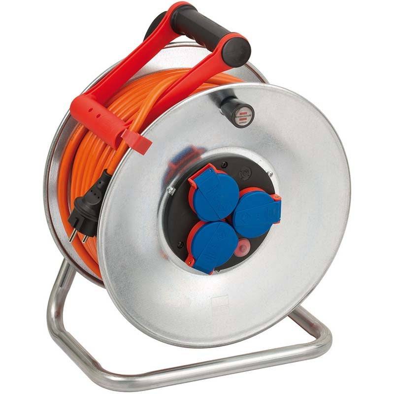 Brennenstuhl KTro.Garant 1198470 kabelhaspel Steel Outdoor 1.5 Cable Reel, x3 Schuko, 40m (Orange) von Brennenstuhl