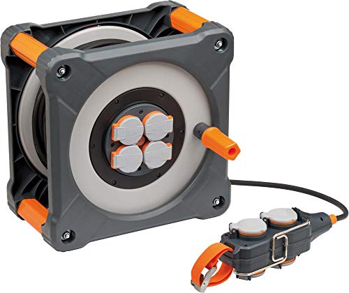 Brennenstuhl professionalLINE Kabeltrommel mit Powerblock (33 m - Kunststoff, dauerhafen Einsatz im Außenbereich IP44, Made In Germany) Grau, Orange Brennenstuhl professionalLINE Kabeltrommel mit Powerblock (33 m - Kunststoff, dauerhafen Einsatz im Außenbereich IP44, Made In Germany) Grau, Orange von Brennenstuhl