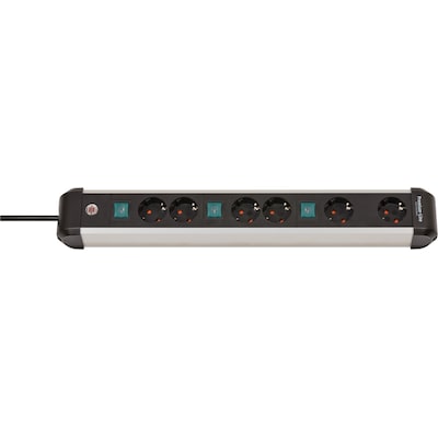 Brennenstuhl Premium-Alu-Line Steckdosenleiste 3x 2-fach 3m silber/schwarz von Brennenstuhl