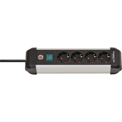 Brennenstuhl Premium-Alu-Line Steckdosenleiste 4-fach 1,8m silber/schwarz Brennenstuhl Premium-Alu-Line Steckdosenleiste 4-fach 1,8m silber/schwarz von Brennenstuhl