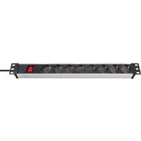 Brennenstuhl Premium-Alu-Line - Verlängerungsschnur (Rack - einbaufähig) - output connectors: 8 - 1U - 48,3 cm (19) - 2,0m - Schwarz, Aluminium (1390007018) von Brennenstuhl