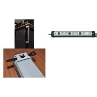 Brennenstuhl Premium-Line Technik Steckdosenleiste 6-fach schwarz/lichtgrau 3m H05VV-F 3G1,5 2-fach schaltbar spezielle Steckdosenanordnung für Netzgeräte (1951560600) von Brennenstuhl