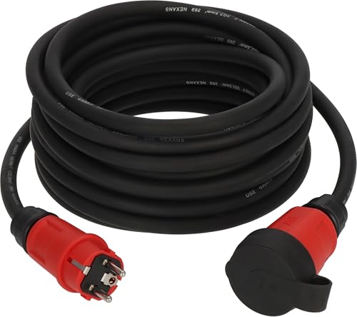 Brennenstuhl Professional Verlängerungskabel VN 1200 IP44 (10m Kabel in schwarz H07RN-F 3G2,5, Baustelleneinsatz und ständiger Einsatz im Freien, Made in Germany) von Brennenstuhl