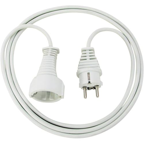 Brennenstuhl Qualitäts- Kunststoff-Verlängerungskabel mit Schutzkontakt-Stecker und -Kupplung (Verlängerungskabel für innen mit 3m Kabel) weiß von Brennenstuhl