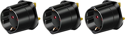 Brennenstuhl Reisestecker/-adapter Schutzkontakt für GB schwarz, 1508533 (3) von Brennenstuhl