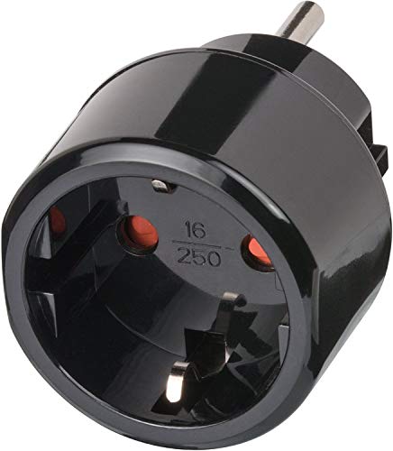 Brennenstuhl Reisestecker/-adapter Schutzkontakt für USA, Japan schwarz, 1508550 (1 Stück, Adapter USA, Japan) von Brennenstuhl