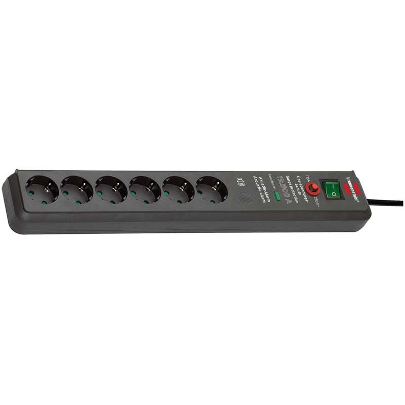 Brennenstuhl Secure-Tec 1159540376 Power Strip, x6 Schuko with Overload Protection, 3m Brennenstuhl Secure-Tec 1159540376 Power Strip, x6 Schuko with Overload Protection, 3m von Brennenstuhl