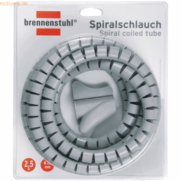 Brennenstuhl Spiralschlauch 2,5 m x 20 mm grau von Brennenstuhl