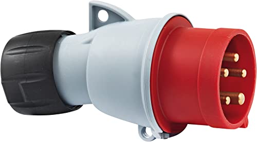 Brennenstuhl Steckdose elektrisch 380 V 3 Phasen 5 Spindeln, rot, 1323151 von Brennenstuhl