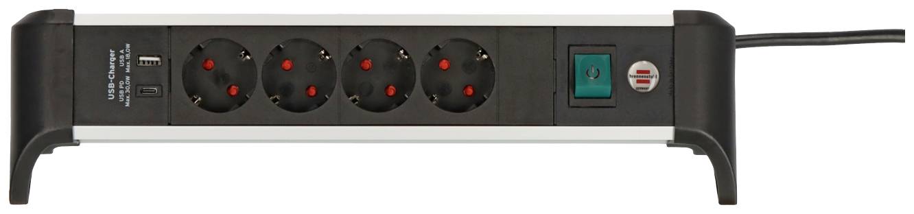 Brennenstuhl Steckdosenleiste ALU-Office-Line 4fach 1.8m USB Brennenstuhl Steckdosenleiste ALU-Office-Line 4fach 1.8m USB von Brennenstuhl