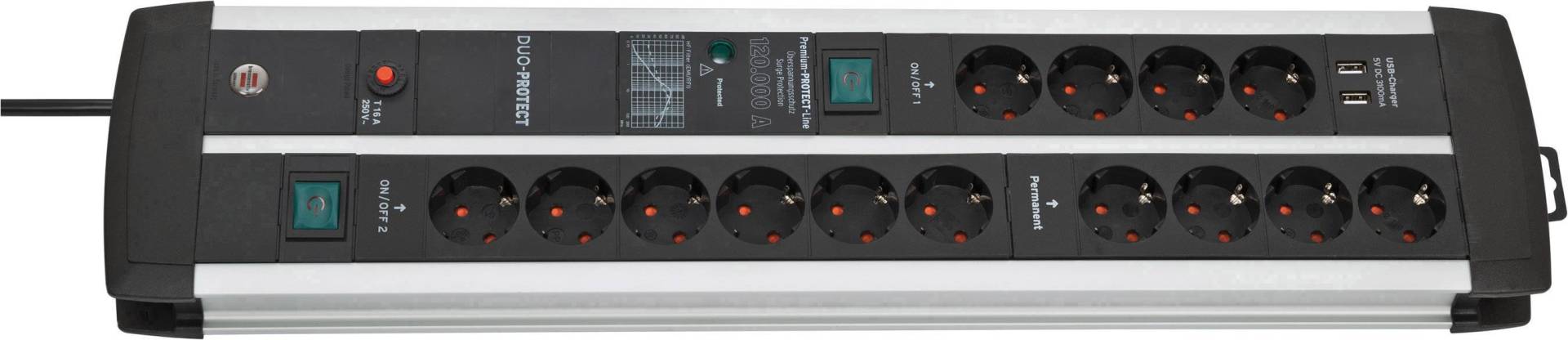 Brennenstuhl Steckdosenleiste PPL Duo 14x 3m 2xUSB Brennenstuhl Steckdosenleiste PPL Duo 14x 3m 2xUSB von Brennenstuhl