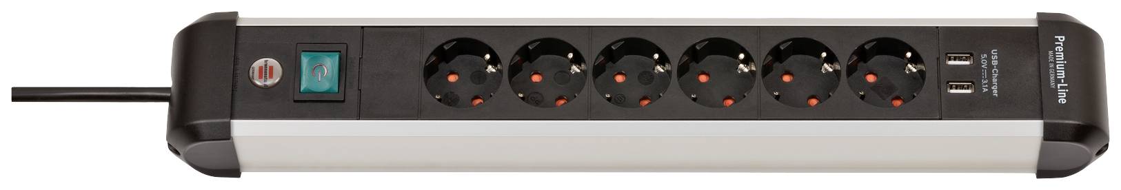 Brennenstuhl Steckdosenleiste Premium-ALU-Line 6fach 3m USB Brennenstuhl Steckdosenleiste Premium-ALU-Line 6fach 3m USB von Brennenstuhl