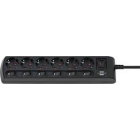 Brennenstuhl Steckdosenleiste einzeln schaltbar 6-fach 2m schwarz Brennenstuhl Steckdosenleiste einzeln schaltbar 6-fach 2m schwarz von Brennenstuhl